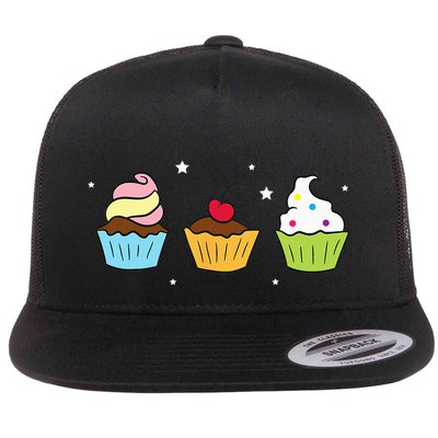 Cupcakes Baking Sweet Cupcakes Sweet Cupcake Baking Flatbill Hat