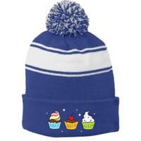 Cupcakes Baking Sweet Cupcakes Sweet Cupcake Baking Stripe Pom Pom Beanie
