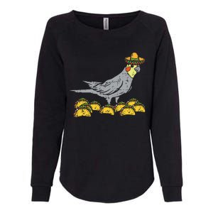 Cockatiel Bird Sombrero Tacos Cinco De Mayo Mexican Womens California Wash Sweatshirt