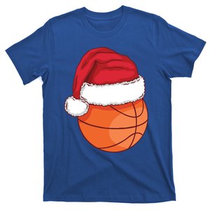 Christmas Basketball Santa Hat Xmas Basketball Ball Sports Great Gift T-Shirt