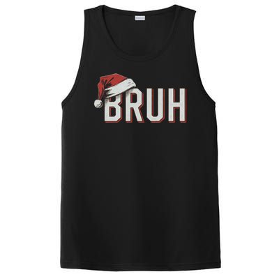 Christmas Bruh Santa Hat Holiday Meme Bro Greeting PosiCharge Competitor Tank