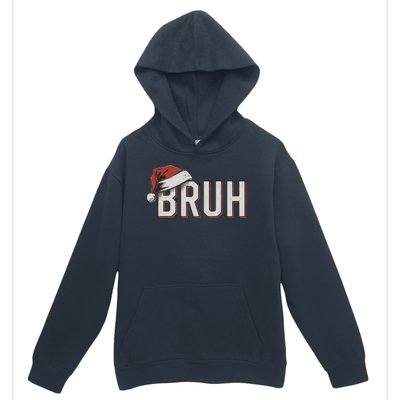 Christmas Bruh Santa Hat Holiday Meme Bro Greeting Urban Pullover Hoodie