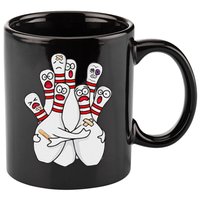Cartoon Bowling Scared Bowling Pins Funny Sport Bowler 11oz C Handle Ceramic Mug