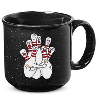 Cartoon Bowling Scared Bowling Pins Funny Sport Bowler 15oz Campfire Ceramic Mug
