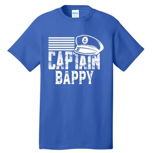 Captain Bappy Sailing Captain Hat Boat Owner Boating Sweatshirt Tall T-Shirt