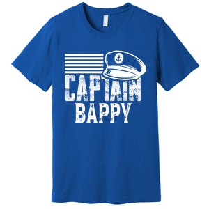 Captain Bappy Sailing Captain Hat Boat Owner Boating Sweatshirt Premium T-Shirt