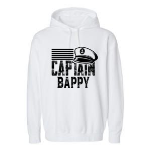 Captain Bappy Sailing Captain Hat Boat Owner Boating Sweatshirt Garment-Dyed Fleece Hoodie