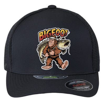 Catfishing Bigfoot Sasquatch Hunting Catfish Catfisher Gift Flexfit Unipanel Trucker Cap