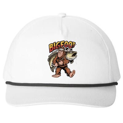 Catfishing Bigfoot Sasquatch Hunting Catfish Catfisher Gift Snapback Five-Panel Rope Hat