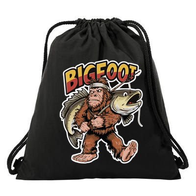 Catfishing Bigfoot Sasquatch Hunting Catfish Catfisher Gift Drawstring Bag