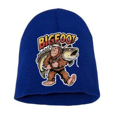 Catfishing Bigfoot Sasquatch Hunting Catfish Catfisher Gift Short Acrylic Beanie