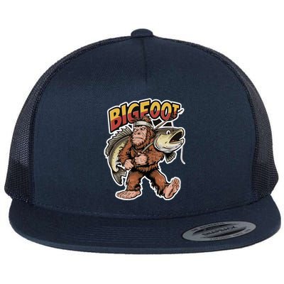 Catfishing Bigfoot Sasquatch Hunting Catfish Catfisher Gift Flat Bill Trucker Hat