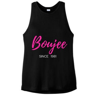 Classy Boujee Since 1981 Gift Ladies PosiCharge Tri-Blend Wicking Tank