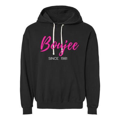 Classy Boujee Since 1981 Gift Garment-Dyed Fleece Hoodie