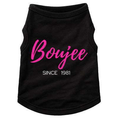 Classy Boujee Since 1981 Gift Doggie Tank