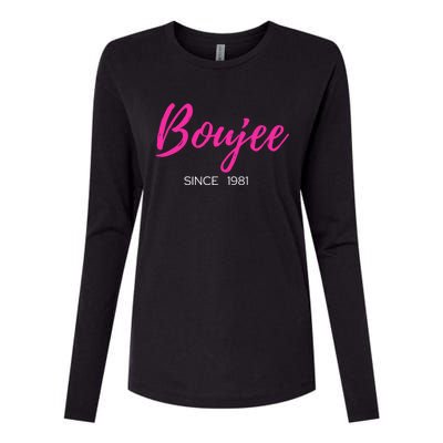 Classy Boujee Since 1981 Gift Womens Cotton Relaxed Long Sleeve T-Shirt