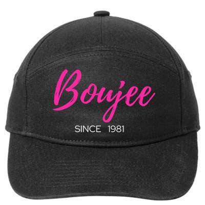 Classy Boujee Since 1981 Gift 7-Panel Snapback Hat