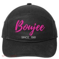 Classy Boujee Since 1981 Gift 7-Panel Snapback Hat