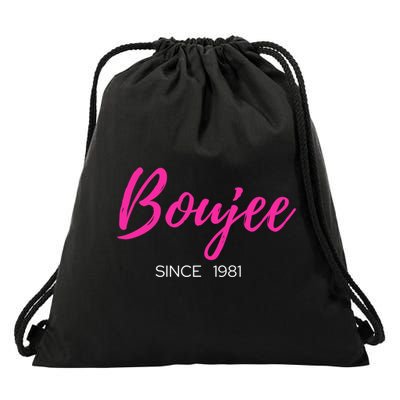Classy Boujee Since 1981 Gift Drawstring Bag