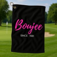 Classy Boujee Since 1981 Gift Golf Towel