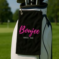 Classy Boujee Since 1981 Gift Golf Towel