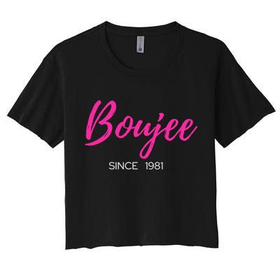 Classy Boujee Since 1981 Gift Crop Top