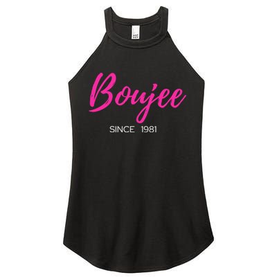 Classy Boujee Since 1981 Gift Women's Perfect Tri Rocker Tank