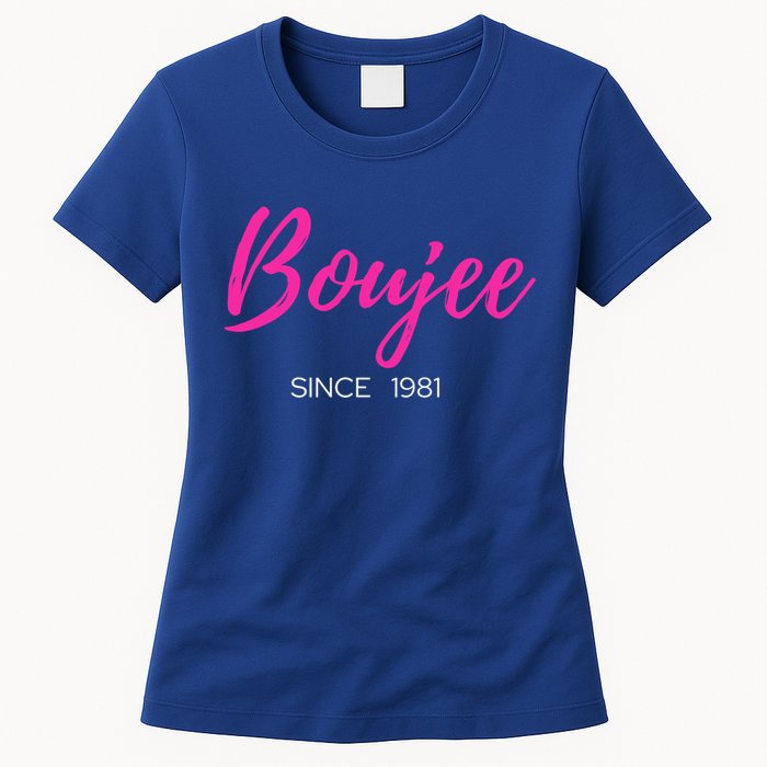 Classy Boujee Since 1981 Gift Womens T-Shirt