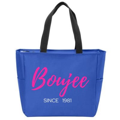 Classy Boujee Since 1981 Gift Zip Tote Bag