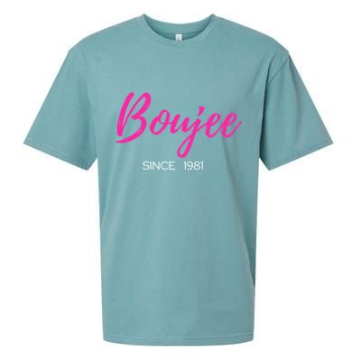 Classy Boujee Since 1981 Gift Sueded Cloud Jersey T-Shirt