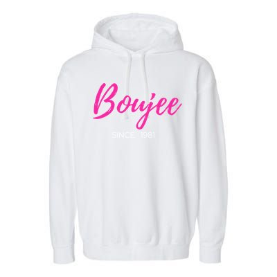 Classy Boujee Since 1981 Gift Garment-Dyed Fleece Hoodie