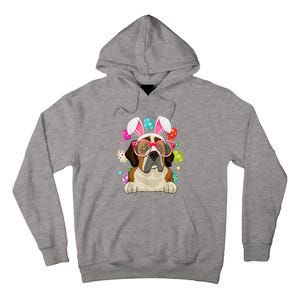 Cute Bunny St Bernard Dog Face Easter Eggs Easter Day Tall Hoodie