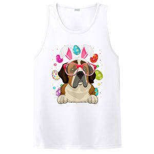 Cute Bunny St Bernard Dog Face Easter Eggs Easter Day PosiCharge Competitor Tank