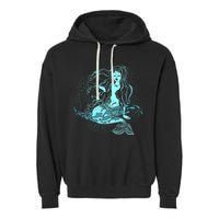 Cute Boho Space Galaxy Mermaid Garment-Dyed Fleece Hoodie