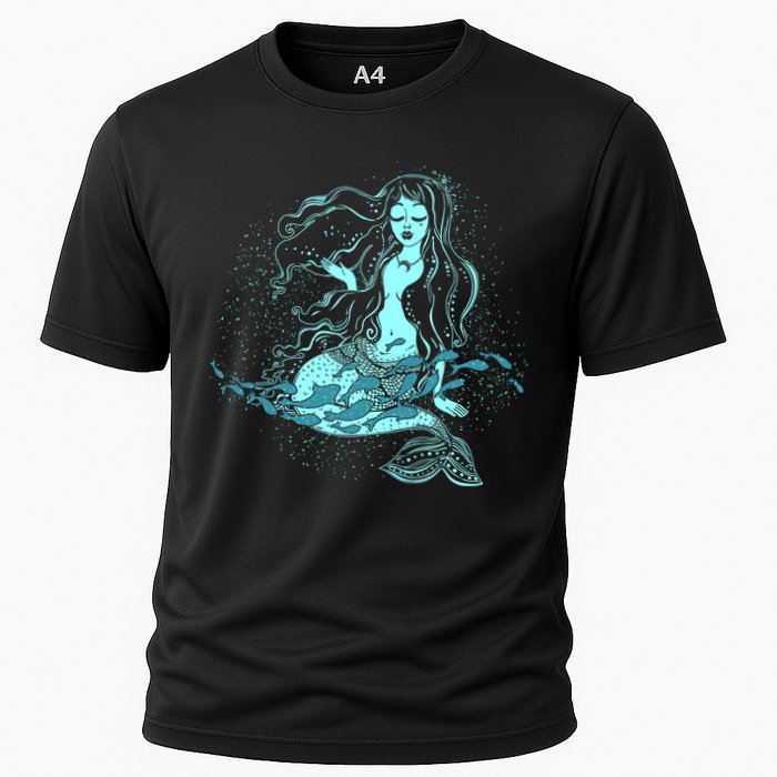 Cute Boho Space Galaxy Mermaid Performance Shirt