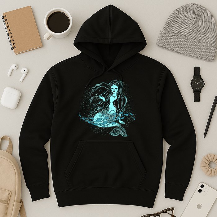 Cute Boho Space Galaxy Mermaid Hoodie
