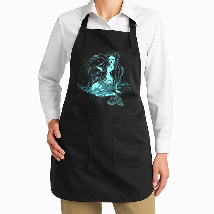Cute Boho Space Galaxy Mermaid Apron