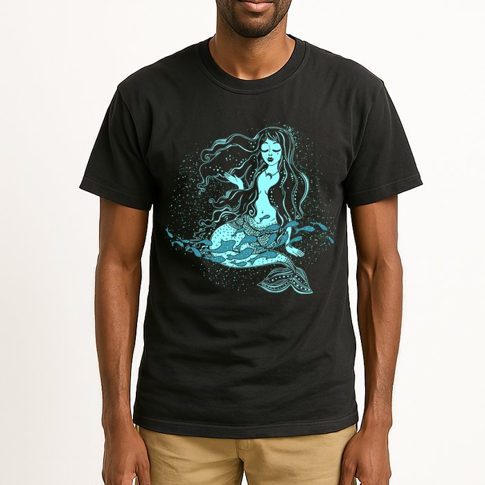 Cute Boho Space Galaxy Mermaid Tall T-Shirt