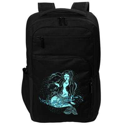 Cute Boho Space Galaxy Mermaid Impact Tech Backpack