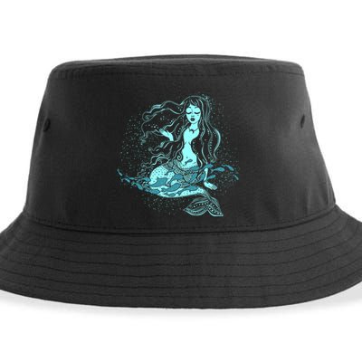 Cute Boho Space Galaxy Mermaid Sustainable Bucket Hat