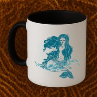 Cute Boho Space Galaxy Mermaid Mug