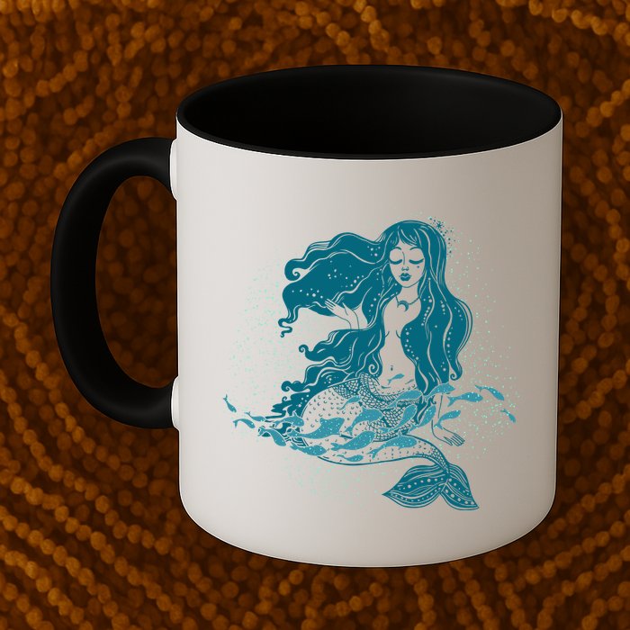 Cute Boho Space Galaxy Mermaid Mug