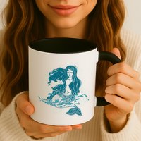 Cute Boho Space Galaxy Mermaid Mug