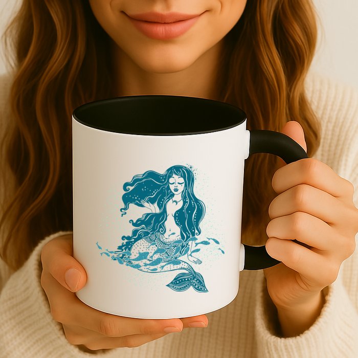 Cute Boho Space Galaxy Mermaid Mug