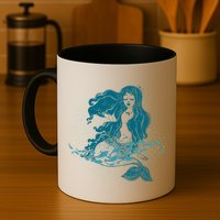 Cute Boho Space Galaxy Mermaid Mug