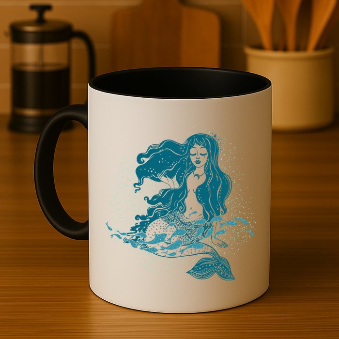 Cute Boho Space Galaxy Mermaid Mug
