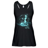 Cute Boho Space Galaxy Mermaid Ladies Essential Flowy Tank