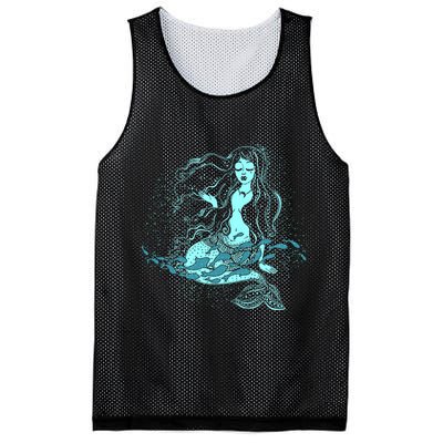 Cute Boho Space Galaxy Mermaid Mesh Reversible Basketball Jersey Tank