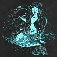 Cute Boho Space Galaxy Mermaid 25L Jumbo Tote
