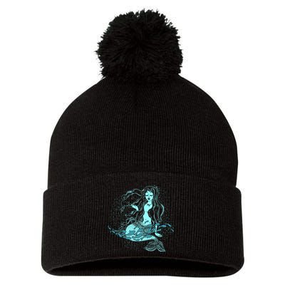 Cute Boho Space Galaxy Mermaid Pom Pom 12in Knit Beanie